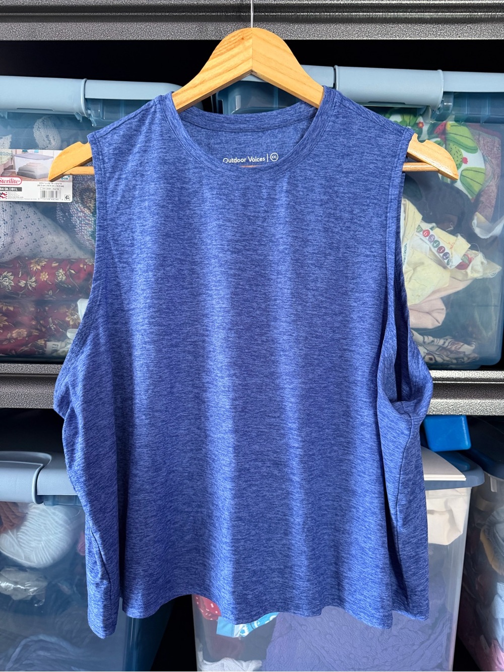 Outdoor Voices Cloudknit Blue Sleeveless Muscle Tank XXL